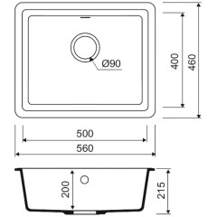 Мойка кухонная Iddis Tanto TU3B561i87