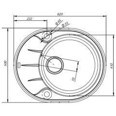 Мойка кухонная Iddis Kitchen G K08P621i87