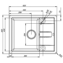 Мойка кухонная Iddis Vane G V06B621i87