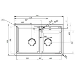 Мойка кухонная Iddis Vane G V22G782i87