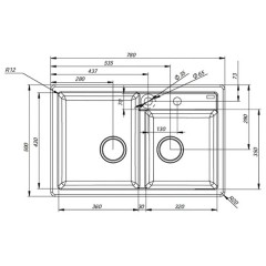 Мойка кухонная Iddis Vane G V25W782i87