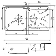 Мойка кухонная Iddis Arro ARR78PXi77