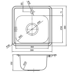 Мойка кухонная Iddis Strit STR38P0i77