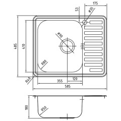 Мойка кухонная Iddis Strit STR58SLi77