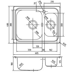 Мойка кухонная Iddis Strit STR60PXi77