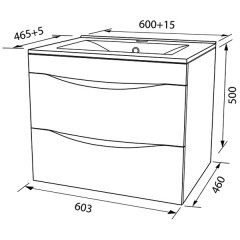 Тумба с раковиной Iddis Cloud 60 CLO60W0i95K