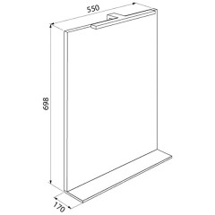 Зеркало Iddis Custo 55 CUS55W0i98