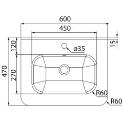 Тумба с раковиной Iddis Edifice 60 EDI60W0i95K