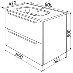 Тумба с раковиной Iddis Edifice 80 EDI80W0i95K