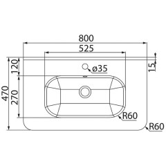 Тумба с раковиной Iddis Edifice 80 EDI80W0i95K