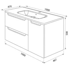 Тумба с раковиной Iddis Edifice 100 EDI10W1i95K