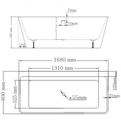 Ванна акриловая Lagard Vela Treasure Silver