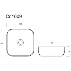 Раковина накладная Ceramica Nova Element2 CN1609