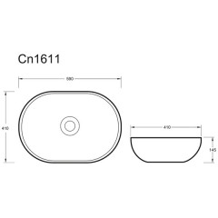 Раковина накладная Ceramica Nova Element2 CN1611