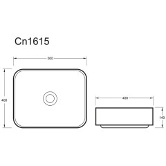 Раковина накладная Ceramica Nova Element2 CN1615