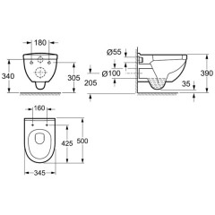 Унитаз подвесной Ceramica Nova Life CN1402