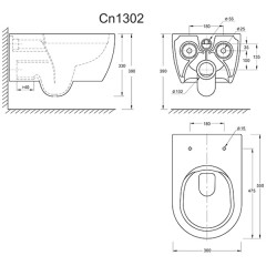 Унитаз подвесной Ceramica Nova Simple CN1302 безободковый