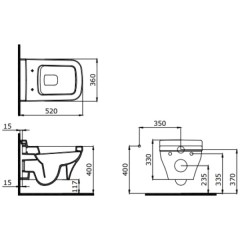 Унитаз подвесной Bocchi Scala Arch 1080-019-0129 красный