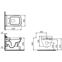 Унитаз подвесной Bocchi Scala Arch 1080-020-0129 антрацит