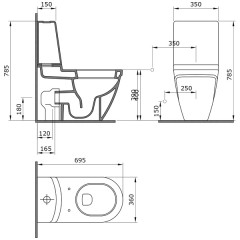 Унитаз Bocchi Taormina Arch 1017-033-0129 мятный