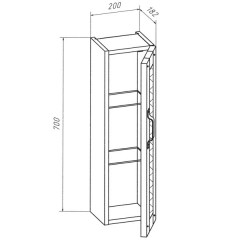 Комплект мебели Бриклаер Лофт 100