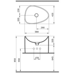 Раковина-моноблок Bocchi Etna 1162-032-0125 розовый