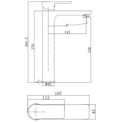 Смеситель для раковины Aquanet Arctic AF520-11CW 00225486