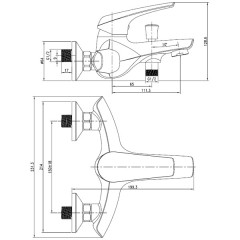 Смеситель для ванны Aquanet Conte SD91381 00187215