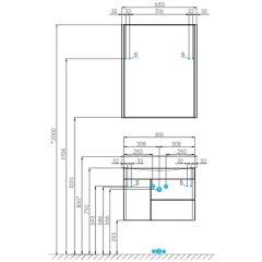 Тумба с раковиной Акватон Беверли 65 1A2353K0BV010