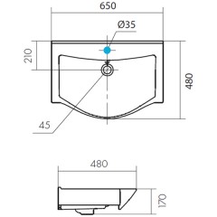 Тумба с раковиной Акватон Беверли 65 1A2353K0BV010