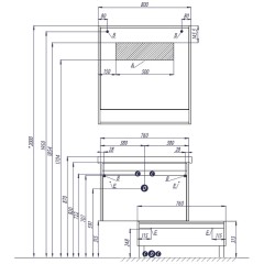 Комод Акватон Капри 80 таксония темная 1A231103KPDB0