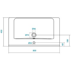 Тумба с раковиной Акватон Стоун 80 белый глянец 1A2282K1SX010