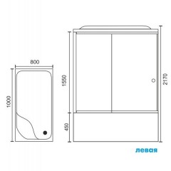 Душевая кабина Royal Bath RB8100BP3-WT-CH L