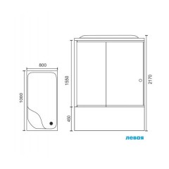 Душевая кабина Royal Bath RB8100BP3-WC-CH L