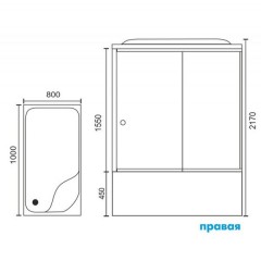 Душевая кабина Royal Bath RB8120BP3-WT-CH R