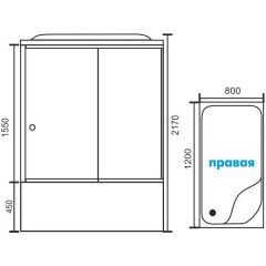 Душевая кабина Royal Bath RB8120BP3-WC-CH R