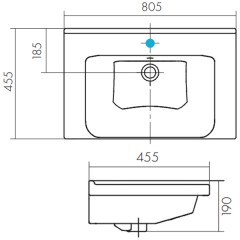 Тумба с раковиной Акватон Флай 80 1A2374K0FAX10