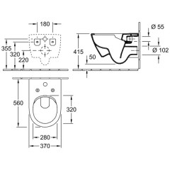 Унитаз подвесной Villeroy & Boch Subway 2.0 5614A101 DirectFlush