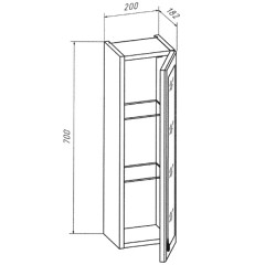 Шкаф подвесной Бриклаер Кантри 20