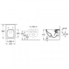 Унитаз подвесной Villeroy & Boch Venticello 4611RLR1 DirectFlush