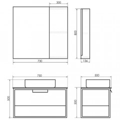 Комплект мебели Comforty Кёльн 75