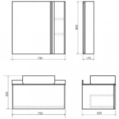 Комплект мебели Comforty Эдинбург 75