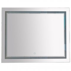 Зеркало Misty Неон 2 LED 100x80 сенсор на зеркале П-Нео10080-2ПРСНЗДВП