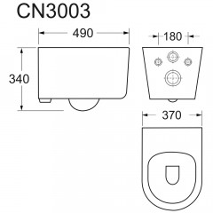 Унитаз подвесной Ceramica Nova Moments CN3003 безободковый