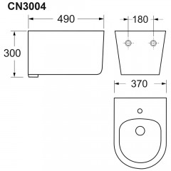 Биде подвесное Ceramica Nova Moments CN3004