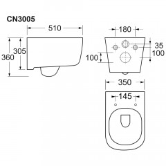 Биде подвесное Ceramica Nova New Day CN3006