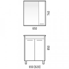 Зеркало-шкаф Corozo Лорена 65/С лайн SD-00000295