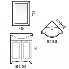 Зеркало-шкаф Corozo Классика 65 угловое SD-00000289