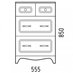 Комод Corozo Классика 55 SD-00000329