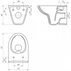 Унитаз подвесной Cersanit Parva Clean On